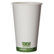 Eco-Products® GreenStripe Renewable and Compostable Hot Cups, 16 oz, 50/Pack, 20 Packs/Carton Item: ECOEPBHC16GS