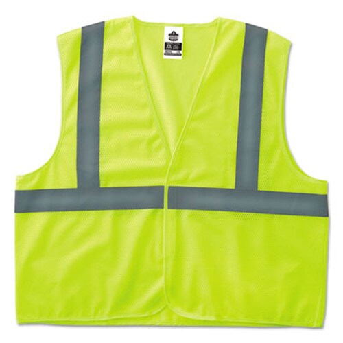 ergodyne® GloWear 8205HL Type R Class 2 Super Econo Mesh Safety Vest, 4X-Large to 5X-Large, Lime Item: EGO20979