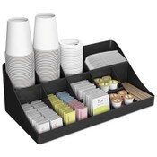Mind Reader 11-Compartment Coffee Condiment Organizer, 18.25 x 6.63 x 9.78, Black Item: EMSCOMORGBLK