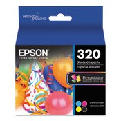 Epson® T320P (320) Ink/Paper Combo, Black/Cyan/Magenta/Yellow Item: EPST320P