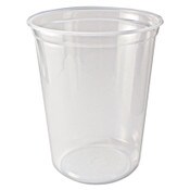 Fabri-Kal® Microwavable Deli Containers, 32 oz, 4.6 Diameter x 5.6 h, Clear, Plastic, 500/Carton Item: FABPK32TC