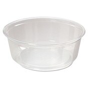 Fabri-Kal® Microwavable Deli Containers, 8 oz, 4.6 Diameter x 1.8 h, Clear, Plastic, 500/Carton Item: FABPK8SC