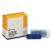 First Aid Only™ Adhesive Blue Metal Detectable Bandages, 1 x 3, Plastic with Foil, 100/Box, 12 Boxes/Carton Item: FAOH175
