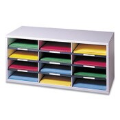 Fellowes® Particle Board Desktop Sorter, 12 Compartments, 29 x 11.88 x 12.9, Dove Gray Item: FEL25004