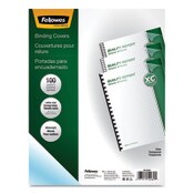 Fellowes® Crystals Transparent Presentation Covers for Binding Systems, Clear, with Square Corners, 11 x 8.5, Unpunched, 100/Pack Item: FEL52089