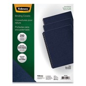 Fellowes® Expressions Linen Texture Presentation Covers for Binding Systems, Navy, 11.25 x 8.75, Unpunched, 200/Pack Item: FEL52113