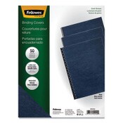 Fellowes® Classic Grain Texture Binding System Covers, 11 x 8.5, Navy, 50/Pack Item: FEL52124