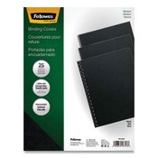 Fellowes® Futura Presentation Covers for Binding Systems, Opaque Black, 11 x 8.5, Unpunched, 25/Pack Item: FEL5224901
