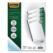 Fellowes® Crystals Transparent Presentation Covers for Binding Systems, Clear, with Round Corners, 11.25 x 8.75, Unpunched, 100/Pack Item: FEL52311
