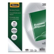 Fellowes® Crystals Transparent Presentation Covers for Binding Systems, Clear, with Round Corners, 11.25 x 8.75, Punched, 100/Pack Item: FEL5293401