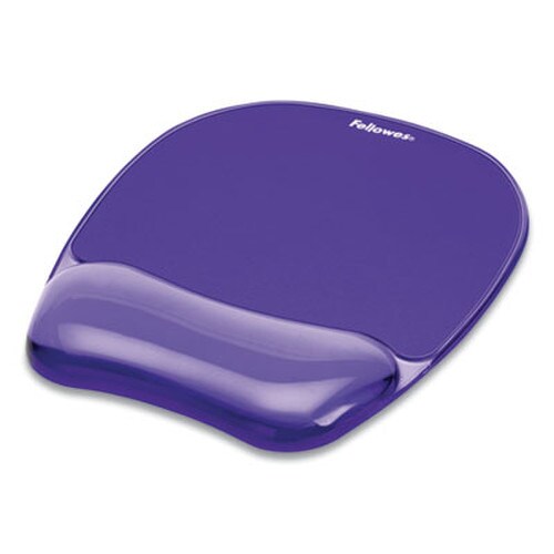 Fellowes® Gel Crystals Mouse Pad with Wrist Rest, 7.87 x 9.18, Purple Item: FEL91441