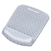 Fellowes® PlushTouch Mouse Pad with Wrist Rest, 7.25 x 9.37, Lattice Design Item: FEL9549701