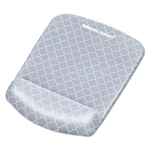 Fellowes® PlushTouch Mouse Pad with Wrist Rest, 7.25 x 9.37, Lattice Design Item: FEL9549701
