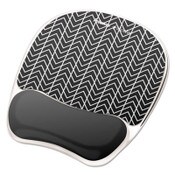 Fellowes® Photo Gel Mouse Pad with Wrist Rest with Microban Protection, 7.87 x 9.25, Chevron Design Item: FEL9549901