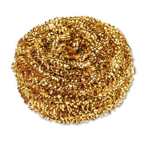 Kurly Kate® Brass Scrubber, 50 g, Gold, 72/Carton Item: FKLL180598