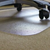 Floortex® Ecotex Marlon BioPlus Rectangular Polycarbonate Chair Mat for Low/Medium Pile Carpets, Rectangular, 46" w x 60" l, Clear Item: FLRNRCMFLBG0004