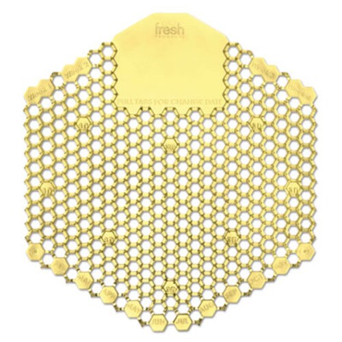 Fresh Products Wave 3D Urinal Deodorizer Screen, Citrus Scent, Yellow, 10/Box Item: FRS3WDS60CITBX