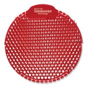 Fresh Products Slant7 with Terminator Urinal Screen, Evergreen Scent, Red, 5/Box Item: FRSS7TBX