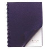 GBC® Leather-Look Presentation Covers for Binding Systems, Navy, 11.25 x 8.75, Unpunched, 100 Sets/Box Item: GBC2000711