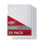 GBC® Design View Poly Presentation Covers for Binding Systems, Clear Lined, 11 x 8.5, Unpunched, 25/Pack Item: GBC2514496