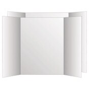 Eco Brites Two Cool Tri-Fold Poster Board, 36 x 48, White/White, 6/Carton Item: GEO26790
