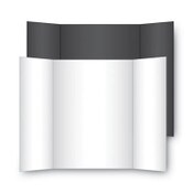 Eco Brites Two Cool Tri-Fold Poster Board, 36 x 48, Black/White, 6/Carton Item: GEO27135
