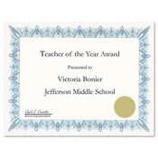 Geographics® Award Certificates with Gold Seals, 8.5 x 11, Unique Blue with White Border, 25/Pack Item: GEO39087