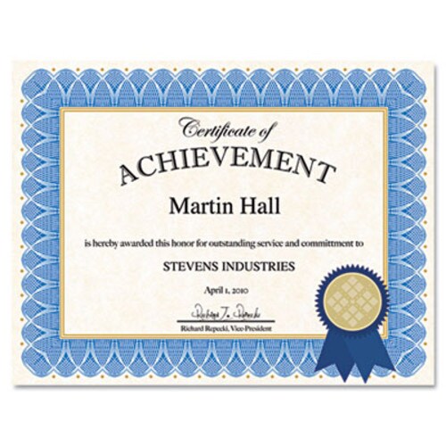 Geographics® Certificate Kit, 8.5 x 11, Blue Spiral with Blue Border Item: GEO47404
