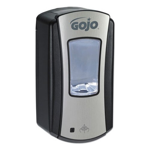 GOJO® LTX-12 Touch-Free Dispenser, 1,200 mL, 5.75 x 3.33 x 10.5, Brushed Chrome/Black Item: GOJ191904