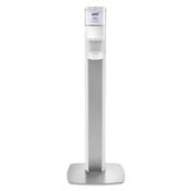 PURELL® MESSENGER ES6 Floor Stand with Dispenser, 1,200 mL, 13.16 x 16.63 x 51.57, Silver/White Item: GOJ7306DSSLV