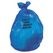 Heritage Linear Low Density Health Care Can Liners, Soiled Linen, 30 gal, 1.3 mil, 30" x 43", Blue, 200/Carton Item: HERB6043PX
