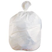Heritage Linear Low-Density Can Liners, 60 gal, 0.75 mil, 38" x 58", White, 100/Carton Item: HERH7658EW