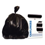 Heritage Reprocessed Resin Can Liners, 45 gal, 1.2 mil, 40" x 46", Black, 100/Carton Item: HERX8046SKR01