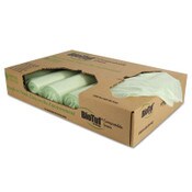 Heritage Biotuf Compostable Can Liners, 48 gal, 1 mil, 42" x 48", Green, 20 Bags/Roll, 5 Rolls/Carton Item: HERY8448YER01