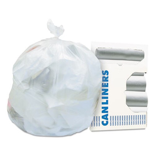 Heritage High-Density Waste Can Liners, 16 gal, 6 mic, 24" x 33", Natural, 50 Bags/Roll, 20 Rolls/Carton Item: HERZ4833RNR01