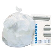 Heritage High-Density Waste Can Liners, 33 gal, 16 mic, 33" x 40", Natural, 25 Bags/Roll, 10 Rolls/Carton Item: HERZ6640VNR01