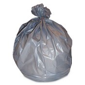 Heritage High-Density Waste Can Liners, 60 gal, 22 mic, 38" x 60", Silver, 150/Carton Item: HERZ7660WS