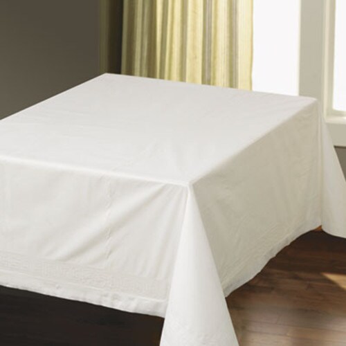 Hoffmaster® Tissue/Poly Tablecovers, 82" x 82", White, 25/Carton Item: HFM210086