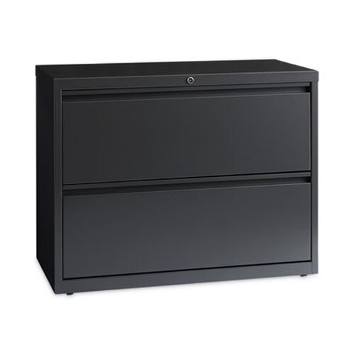 Hirsh Industries® Lateral File Cabinet, 2 Letter/Legal/A4-Size File Drawers, Charcoal, 36 x 18.62 x 28 Item: HID16065