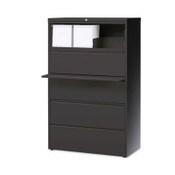 Hirsh Industries® Lateral File Cabinet, 5 Letter/Legal/A4-Size File Drawers, Charcoal, 36 x 18.62 x 67.62 Item: HID16068
