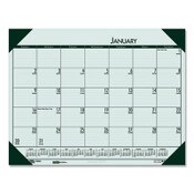 House of Doolittle™ EcoTones Recycled Monthly Desk Pad Calendar, 22 x 17, Green-Tint/Woodland Green Sheets/Corners, 12-Month (Jan to Dec): 2025 Item: HOD12471