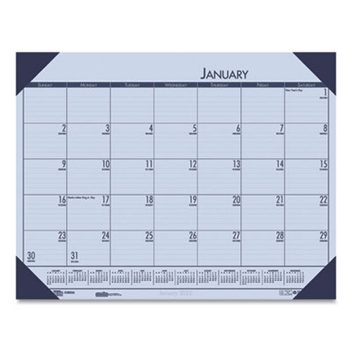 House of Doolittle™ EcoTones Recycled Monthly Desk Pad Calendar, 22 x 17, Sunset Orchid Sheets, Cordovan Corners, 12-Month (Jan to Dec): 2025 Item: HOD12473