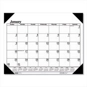 House of Doolittle™ Recycled One-Color Refillable Monthly Desk Pad Calendar, 22 x 17, White Sheets, Black Binding/Corners,12-Month(Jan-Dec): 2025 Item: HOD124