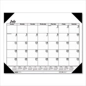 House of Doolittle™ Recycled Economy Academic Desk Pad Calendar, 22 x 17, White/Black Sheets, Black Binding/Corners,14-Month(July-Aug): 2024-2025 Item: HOD12502