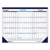 House of Doolittle™ Three Month Desk Pad, 22 x 17, White/Blue/Teal Sheets, Blue Binding, Blue Corners, 14-Month: Dec 2024 to Jan 2026 Item: HOD136