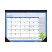 House of Doolittle™ Recycled Desk Pad Calendar, Illustrated Seasons Artwork, 18.5 x 13, Black Binding/Corners,12-Month (Jan to Dec): 2025 Item: HOD1396