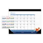 House of Doolittle™ Recycled Desk Pad Calendar, Illustrated Seasons Artwork, 22 x 17, Black Binding/Corners,12-Month (Jan to Dec): 2025 Item: HOD139