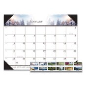 House of Doolittle™ Recycled Full-Color Monthly Desk Pad Calendar, Nature Photography, 22 x 17, Black Binding/Corners,12-Month (Jan to Dec): 2025 Item: HOD140HD