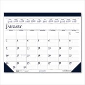 House of Doolittle™ Recycled Two-Color Monthly Desk Pad Calendar, 18.5 x 13, Perforated White/Blue/Gray Sheets, 12-Month (Jan-Dec): 2025 Item: HOD1506