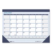 House of Doolittle™ Recycled Contempo Desk Pad Calendar, 22 x 17, White/Blue Sheets, Blue Binding, Blue Corners, 12-Month (Jan to Dec): 2025 Item: HOD151
